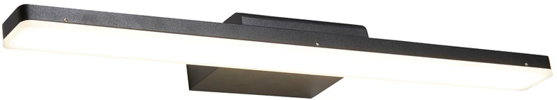 Sieninis šviestuvas 12W LED veidrodžio šviestuvas MALENE 4K, juodas, 4000K
