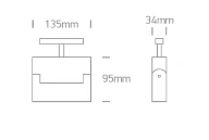 12W linijinis šviestuvas į magnetines sistemas, juodas, 3000K, reguliuojamas, 42106A/B/W