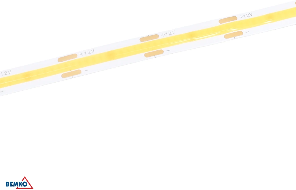 Bemko 12W/m LED COB juosta PREMIUM, 12V, 4000K, 50m ritė