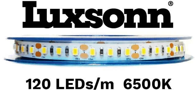 12 W/m LED juosta LUXSONN, 2835, DC24, 120 LED/m, 6500K