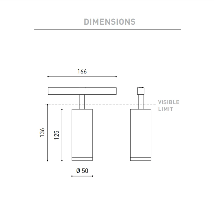 12W šviestuvas į magnetines sistemas FIT 50 48V, 3000K, juodas