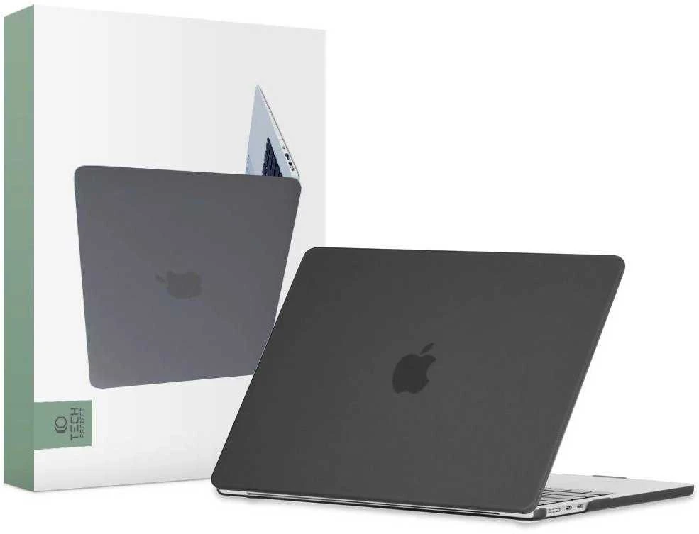 Tech-Protect SmartShell dėklas Apple MacBook Air 13" M2 / M3 / 2022-2024 – matinės juodos spalvos