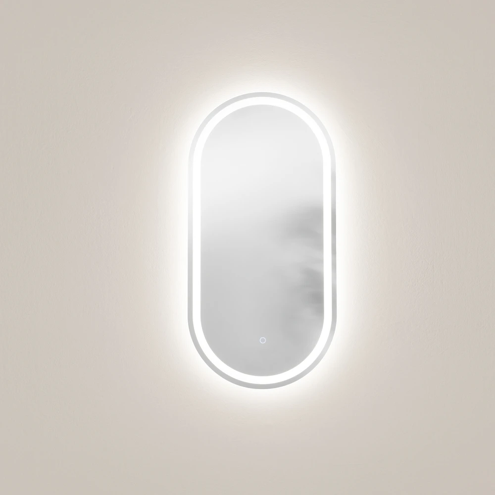 Sieninis šviestuvas 13,5W LED šviestuvas - veidrodis QUEEN, sidabro sp., CCT, dimeriuojamas, IP44