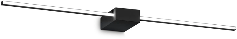 Sieninis šviestuvas Ideal Lux 13,5W LED veidrodžio šviestuvas THEO, juodas, 3000K, 311760