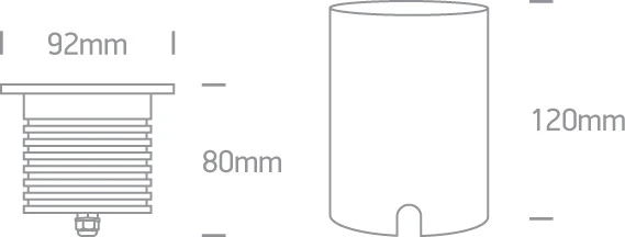 13W LED įleidžiamas į žemę šviestuvas, aliuminio sp., 3000K, 69052A/W