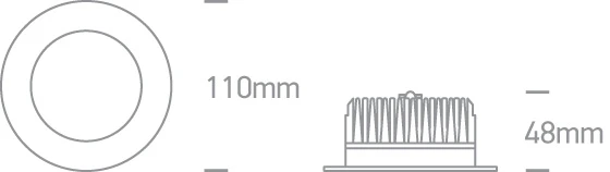 13W LED įleidžiamas šviestuvas, baltas, 3000K, 10113B/W/W