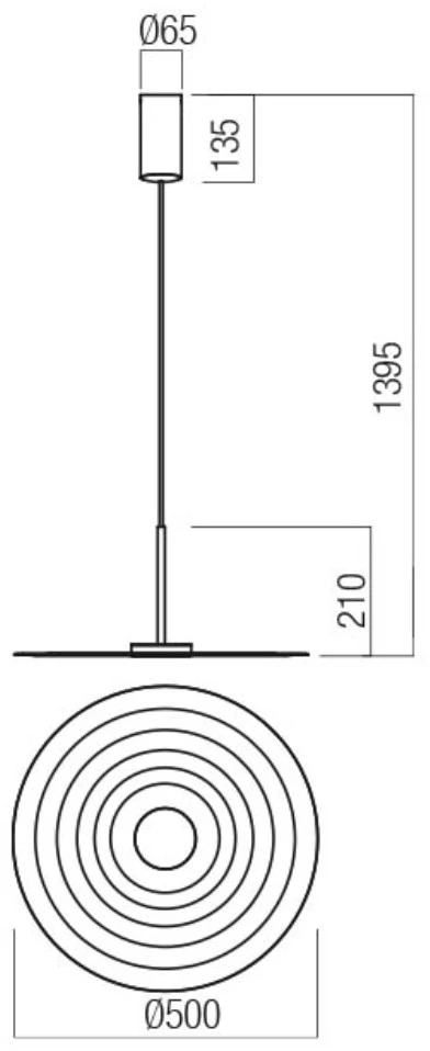 13W LED pakabinamas šviestuvas LAKE, juodas, 3000K, 01-3047
