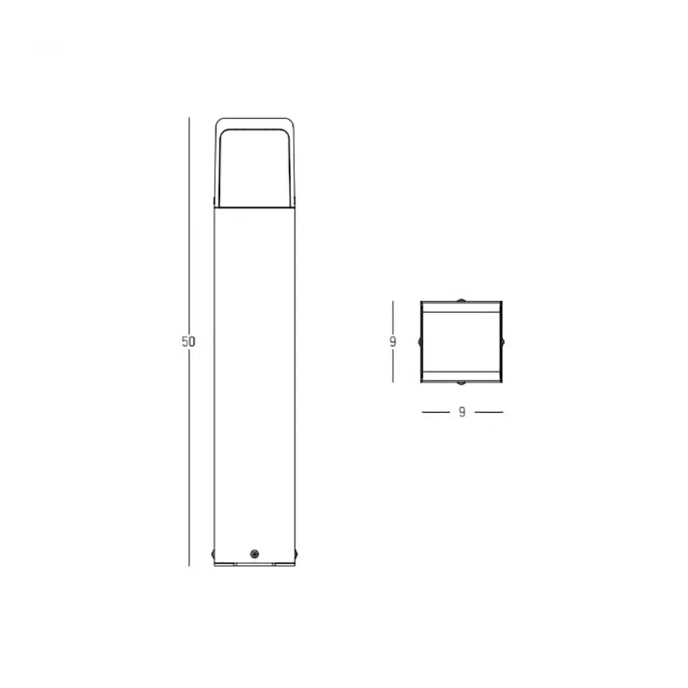 13W LED pastatomas lauko šviestuvas, grafito sp., 3000K, IP65, E351