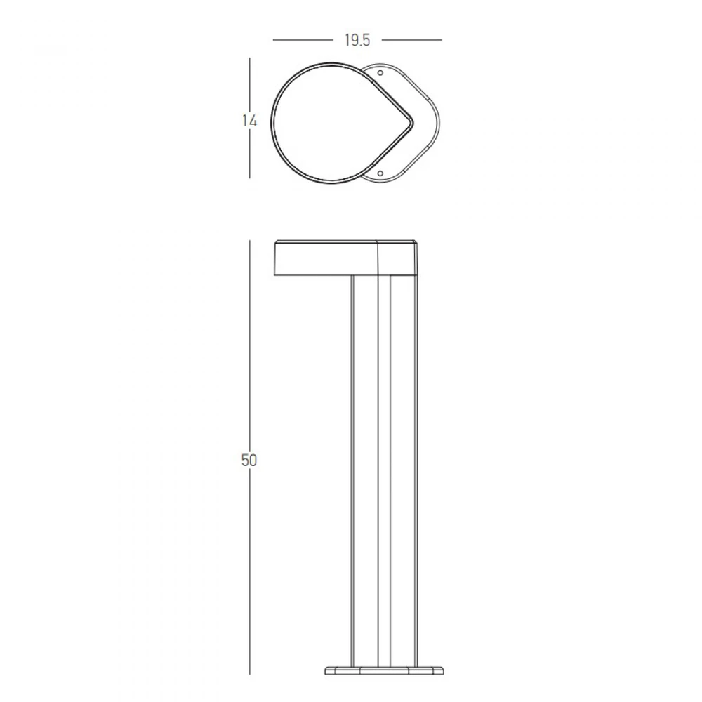13W LED pastatomas lauko šviestuvas, grafito sp., 3000K, IP65, E357