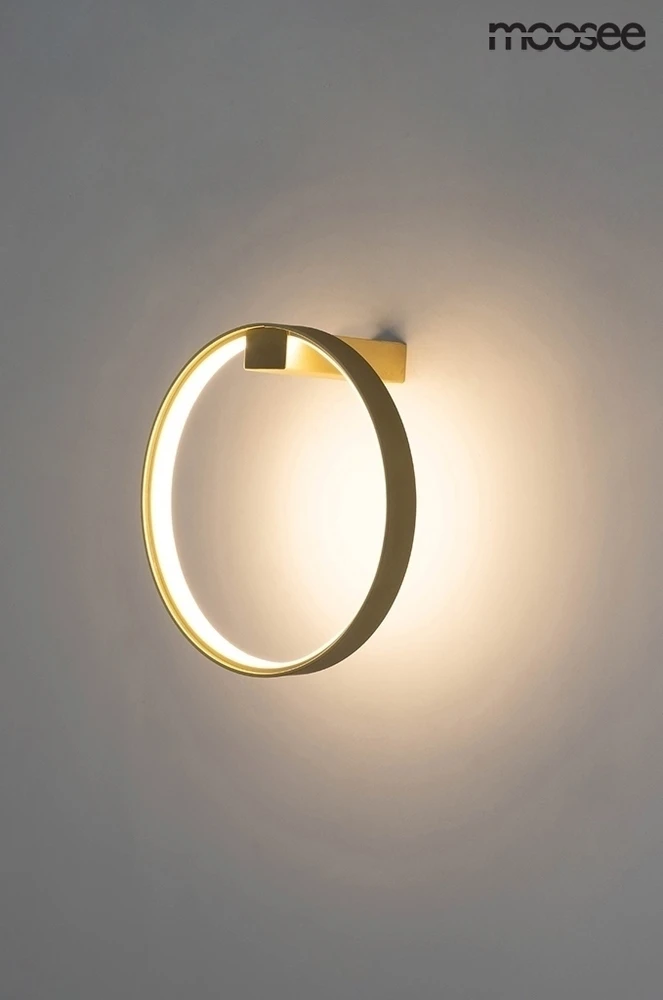 13W LED sieninis šviestuvas CIRCLE WALL, aukso sp., 3000K