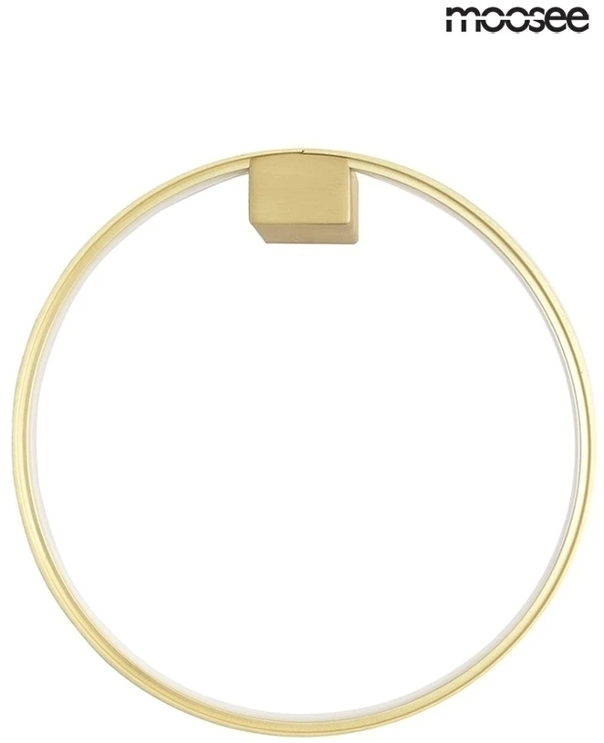 13W LED sieninis šviestuvas CIRCLE WALL, aukso sp., 3000K