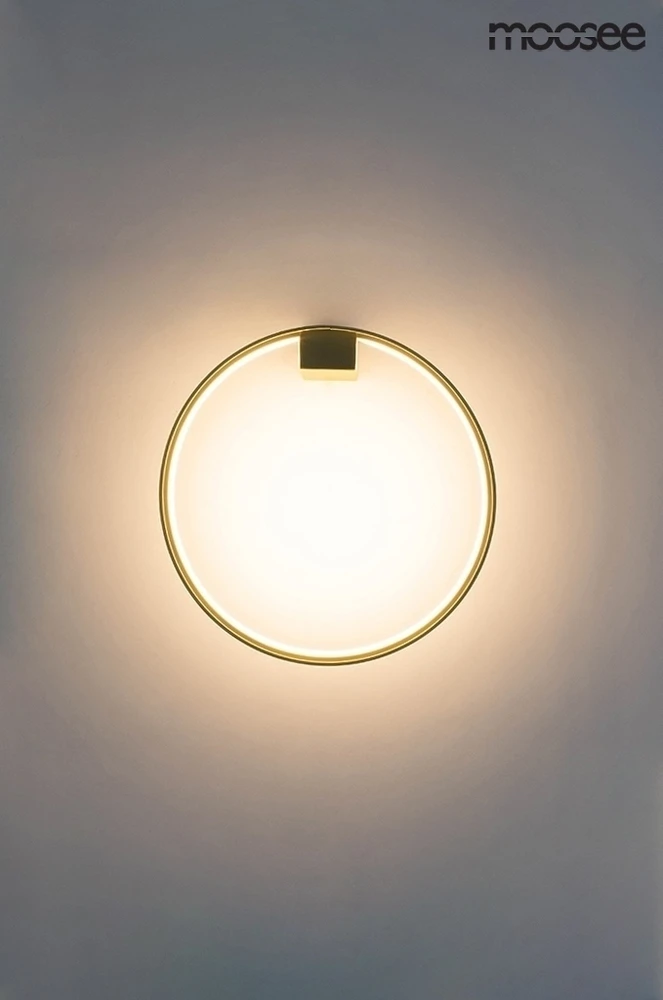 13W LED sieninis šviestuvas CIRCLE WALL, aukso sp., 3000K