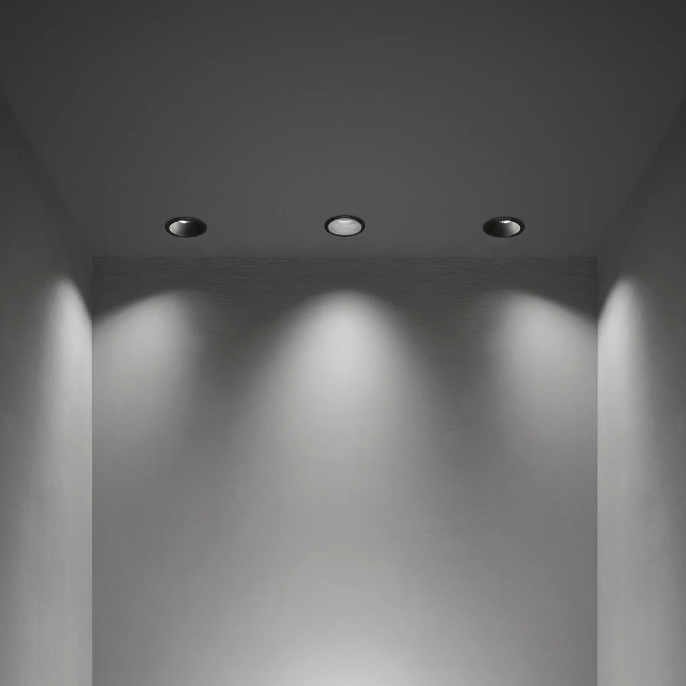13W LED šviestuvo ZEUS apvalus rėmelis, juodas, 323527