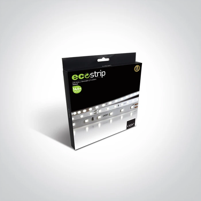 14,4W/m lanksti LED juosta, 70LED/m, 2200K, IP20, karpoma kas 10cm, 5m ritė, 7835/UW