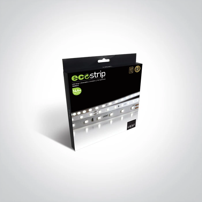 14,4W/m lanksti LED juosta, 70LED/m, 3000K, IP20, karpoma kas 10cm, 5m ritė, 7835C/W