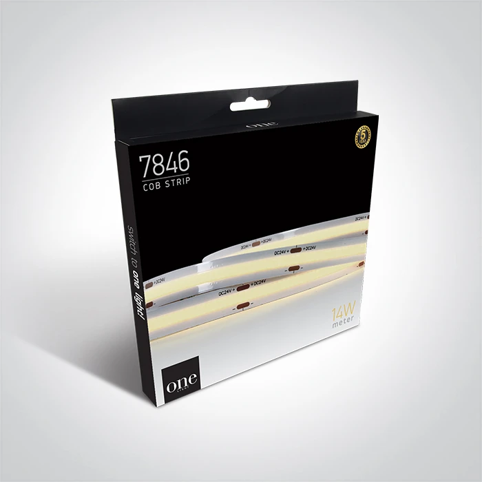 14,5W/m COB LED juosta, 24V, IP20, 480LED/m, 4000K, 5m ritė, 7846H/C
