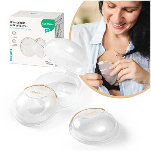 Akuku Baby Ono Silikoninis pieno surinkėjas BabyOno 2in1, 2 vnt.