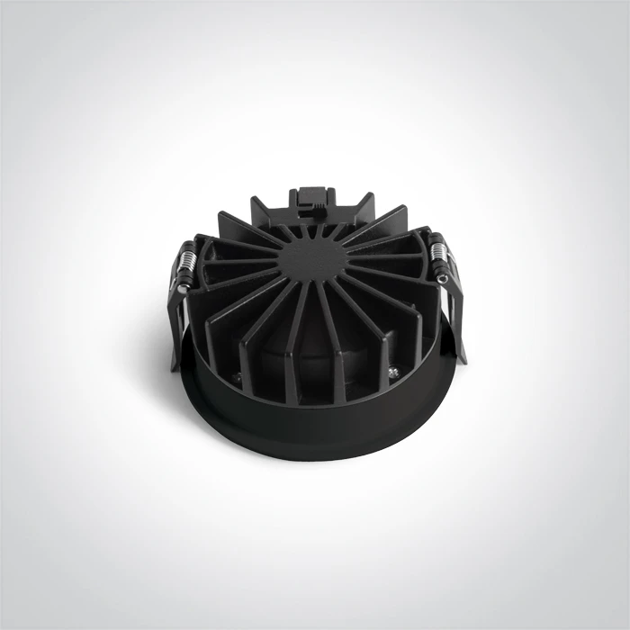 14W LED įleidžiamas šviestuvas su filtru nuo akinimo, juodas, 3000/3500/4000K, 10114DH/B/V