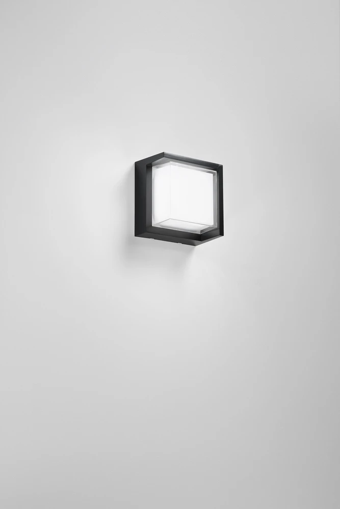 14W LED lauko sieninis šviestuvas BLOCK, juodas, CCT, IP65