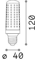 14W LED lemputė, E27, skaidri, 2700K, 345857