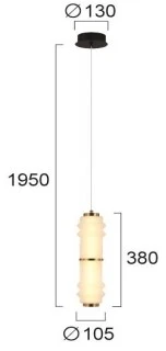 14W LED pakabinamas šviestuvas DERECK, baltos/juodos/bronzos sp., 3000K, 4322600