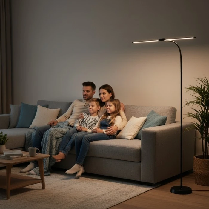14W LED pastatomas šviestuvas TEILO 2, juodas, 3000/4000/6000K, dimeriuojamas