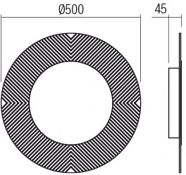 14W LED sieninis šviestuvas TATOO, baltas, 3000K, 01-2688