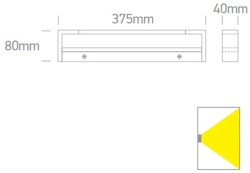 Sieninis šviestuvas 14W LED sieninis vonios šviestuvas, baltas, 3000K, IP44, 38114R/W/W
