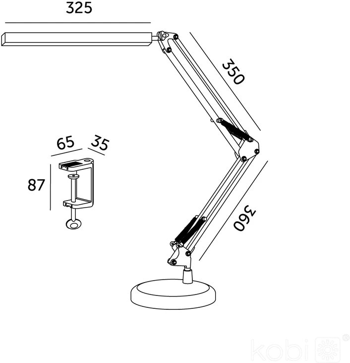 14W LED stalo šviestuvas TENUIX, baltas, 3000/4000/6000K