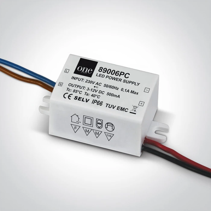 1,5-6W 500mA LED maitinimo šaltinis, 89006PC