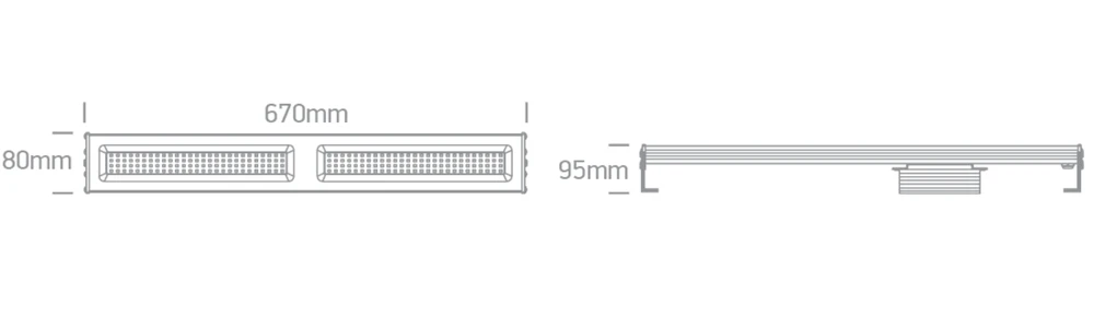 150W LED linijinis pramoninis šviestuvas, juodas, 4000K, IP65, 63150L/C