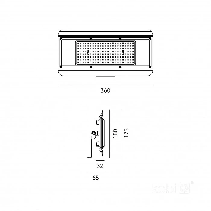 150W LED pramoninis šviestuvas MULTILUXO, juodas, 4000K, IP65