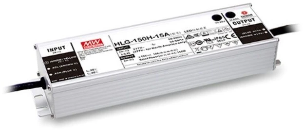 151W impulsinis maitinimo šaltinis MEAN WELL, 24V, 6.3A, PFC, IP65