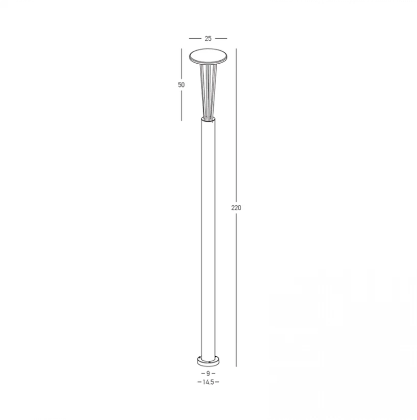 15,5W LED pastatomas lauko šviestuvas, tamsiai pilkas, 3000K, IP65, E445