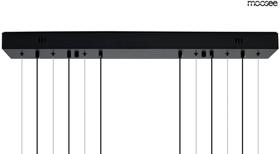 156W LED pakabinamas šviestuvas CIRCULO SIX, juodas, 3000K
