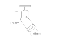 15W akcentinis šviestuvas į magnetines sistemas, juodas, 3000K, reguliuojamas, 42116C/B/W