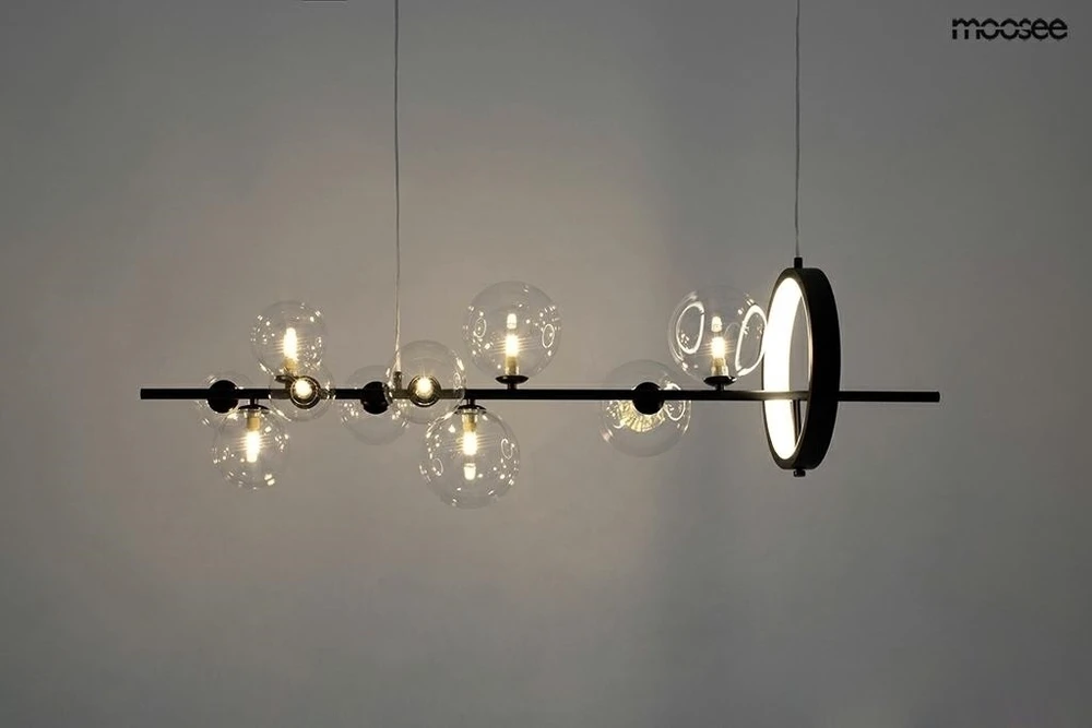 15W LED + 10xG9 pakabinamas šviestuvas ALURE LINE 120, juodas, 3000K, lemputės parduodamos atskirai