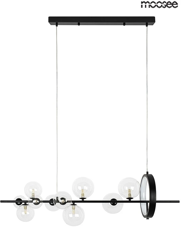 15W LED + 10xG9 pakabinamas šviestuvas ALURE LINE 120, juodas, 3000K, lemputės parduodamos atskirai