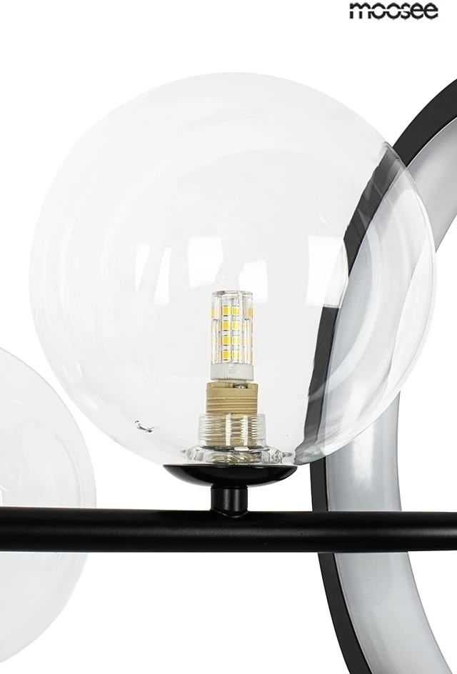 15W LED + 10xG9 pakabinamas šviestuvas ALURE LINE 120, juodas, 3000K, lemputės parduodamos atskirai