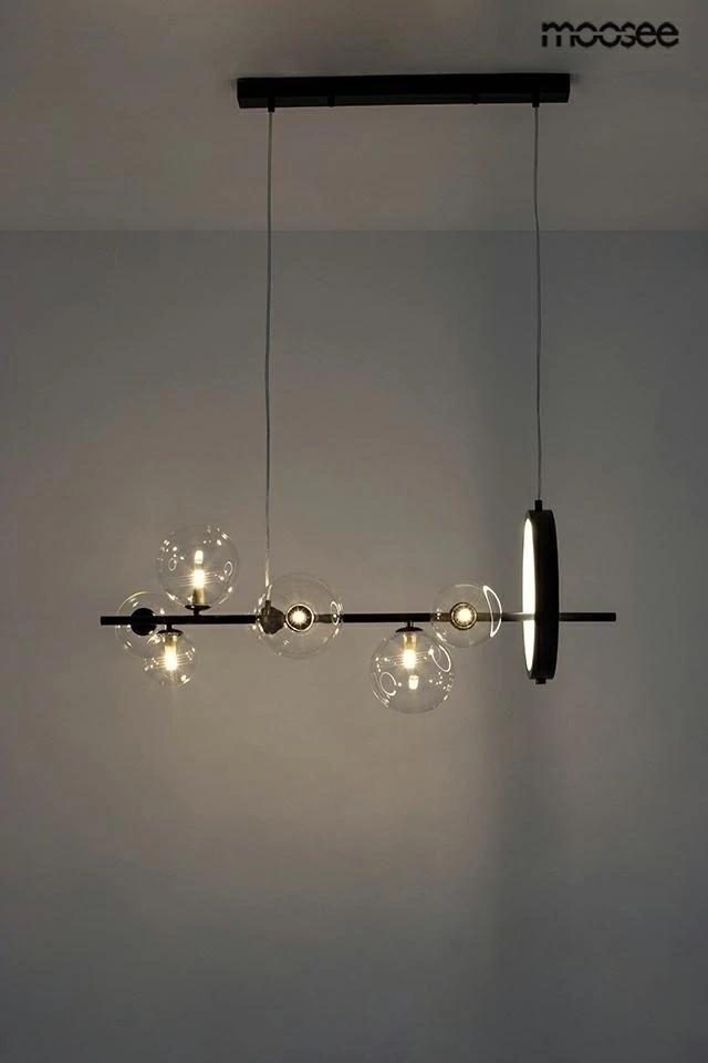 15W LED + 7xG9 pakabinamas šviestuvas ALURE LINE 90, juodas, 3000K, lemputės parduodamos atskirai