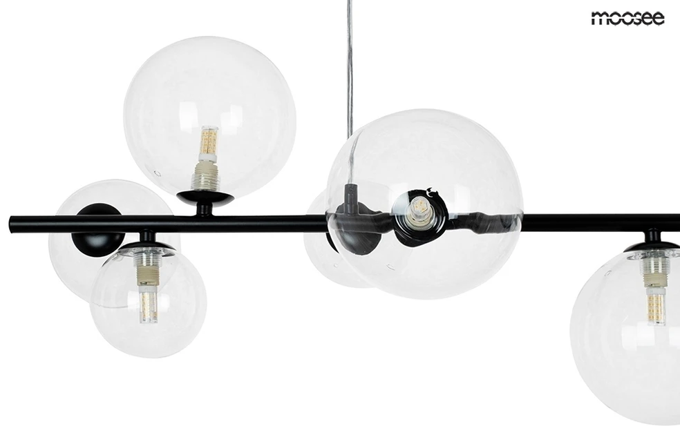 15W LED + 7xG9 pakabinamas šviestuvas ALURE LINE 90, juodas, 3000K, lemputės parduodamos atskirai