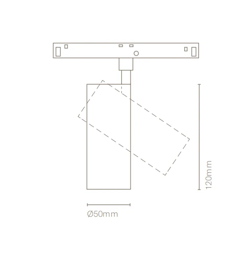 15W LED akcentinis šviestuvas į magnetines sistemas NEXIA, juodas, 3000K, 36˚