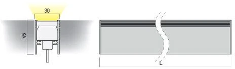15W LED įleidžiamas lauko šviestuvas XMARKER NEW, anoduoto aliuminio, 3000K, IP67