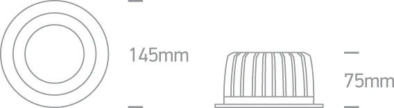 15W LED įleidžiamas šviestuvas, baltas, 3000K, 10115CA/W/W