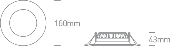 15W LED įleidžiamas šviestuvas, baltas, 3000/4000/5000K, 10115T/W/V