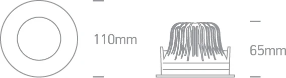 15W LED įleidžiamas šviestuvas, baltas, 3000K, 10115G/W/W