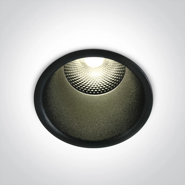 15W LED įleidžiamas šviestuvas, juodas, 3000K, 10115FD/B/W