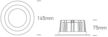 15W LED įleidžiamas šviestuvas, juodas, 3000/4000/5000K, 10115CA/B/V