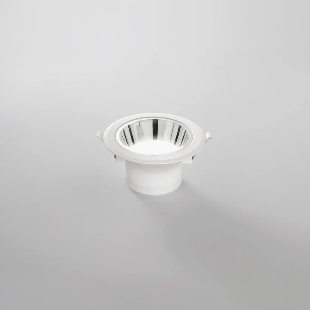 15W LED įleidžiamas šviestuvas MACK, baltos/chromo sp., 3000K
