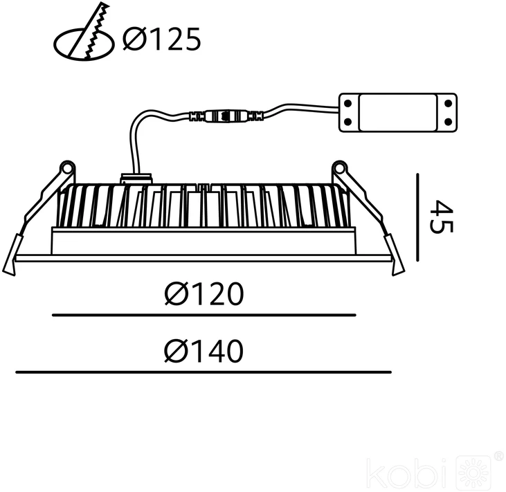 15W LED įleidžiamas šviestuvas NEXEYE, baltas, 3000/4000/6000K, IP44
